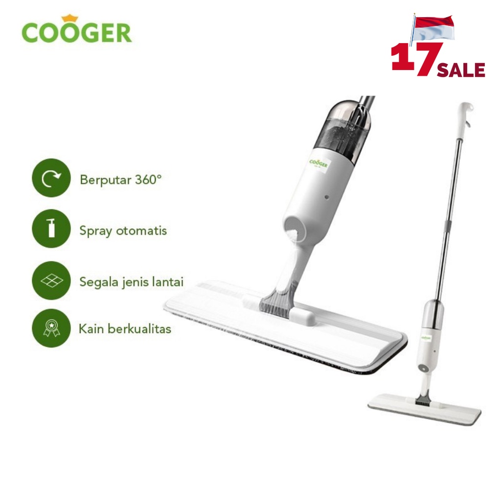 COOGER Water Spray Mop Alat Pel Lantai Semprot Microfiber | Shopee