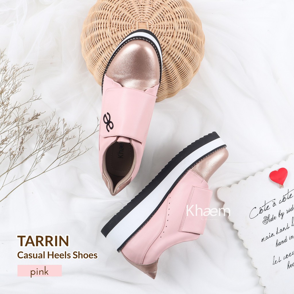 Tarrin Casual Heels Shoes by EmmaQueen x Khaem-Pink