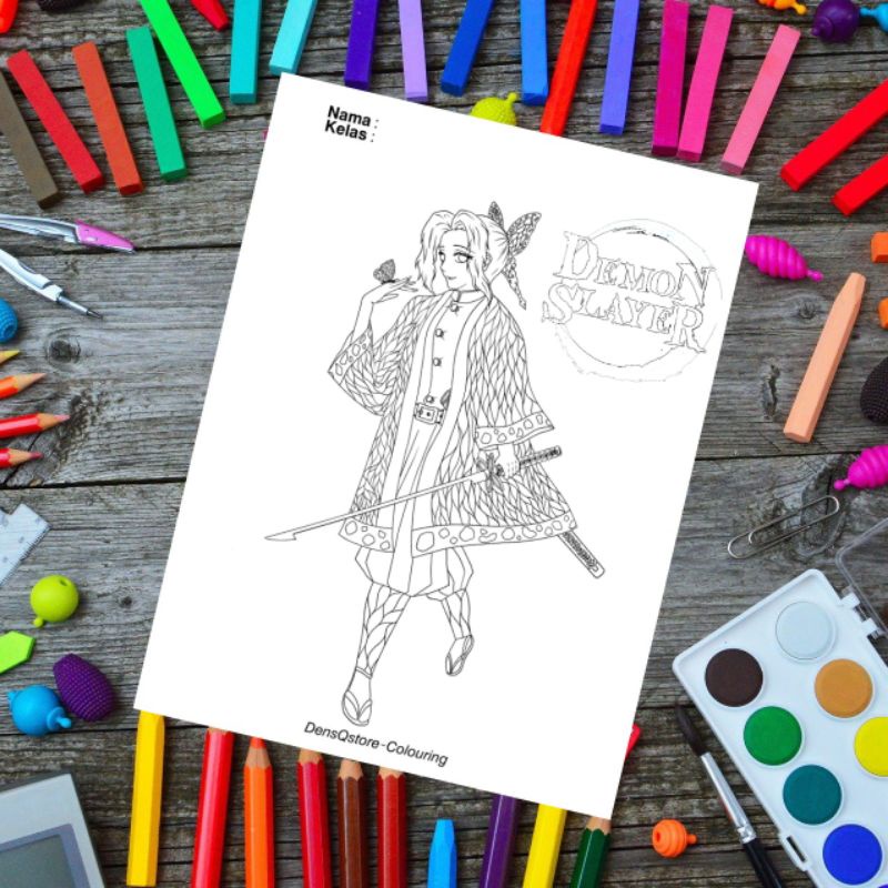 

Kertas Mewarnai Anak Tema Demon Slayer / Kertas Gambar (10 Lembar Gambar)