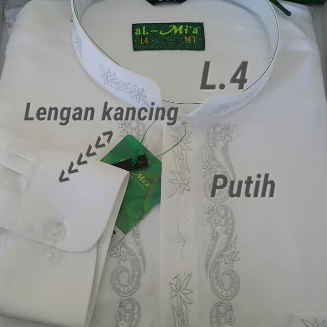 Baju Koko Al-Mia Lengan Panjang Kancing/ Manset/Jumbo/Big Size