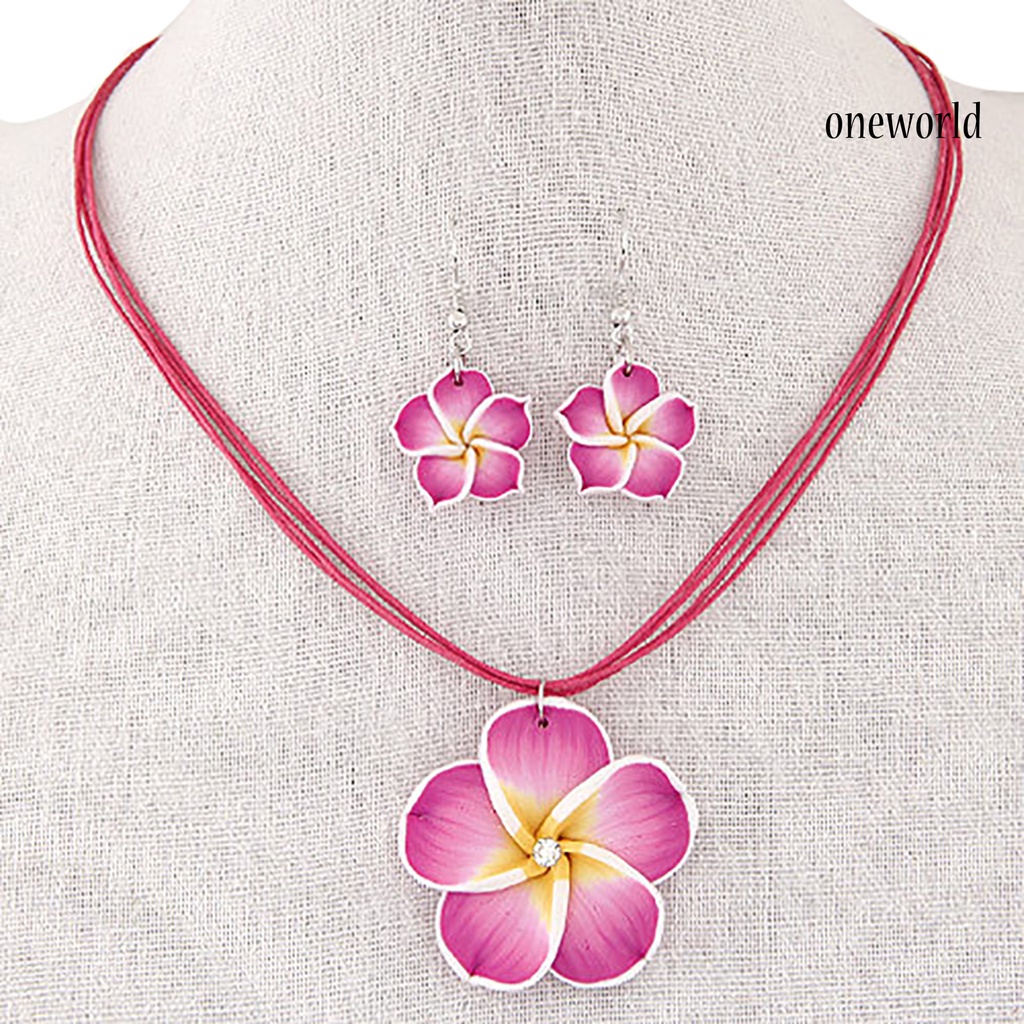 OW@ Jewelry Set Fashion Attractive Alloy Flower Dangle Jewelry Set for Party Dating Vacation