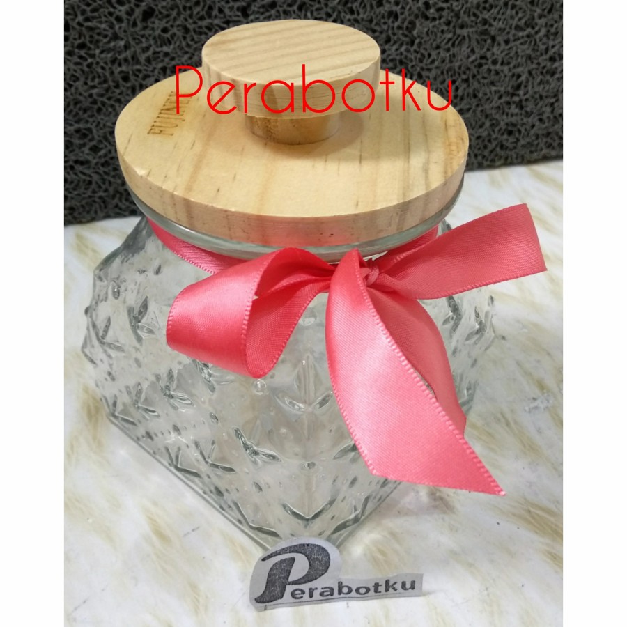 Toples Kaca Fujinex FX 76-3 / Toples Kue Bening 700 ML / Glass Jar Diamond / Toples Agar Jelly