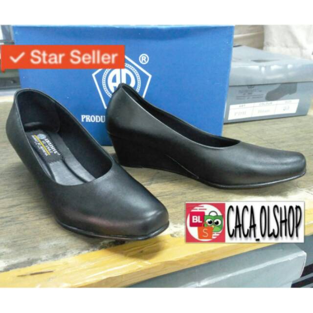 Sepatu PDH/Kerja/Pantopel Wanita Tipe Wadges Merk AR Exclusive