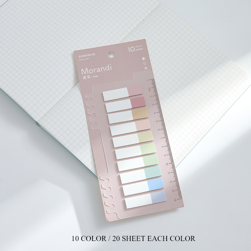 200 Lembar Sticky Note Warna Neon Untuk Pembatas Buku-B