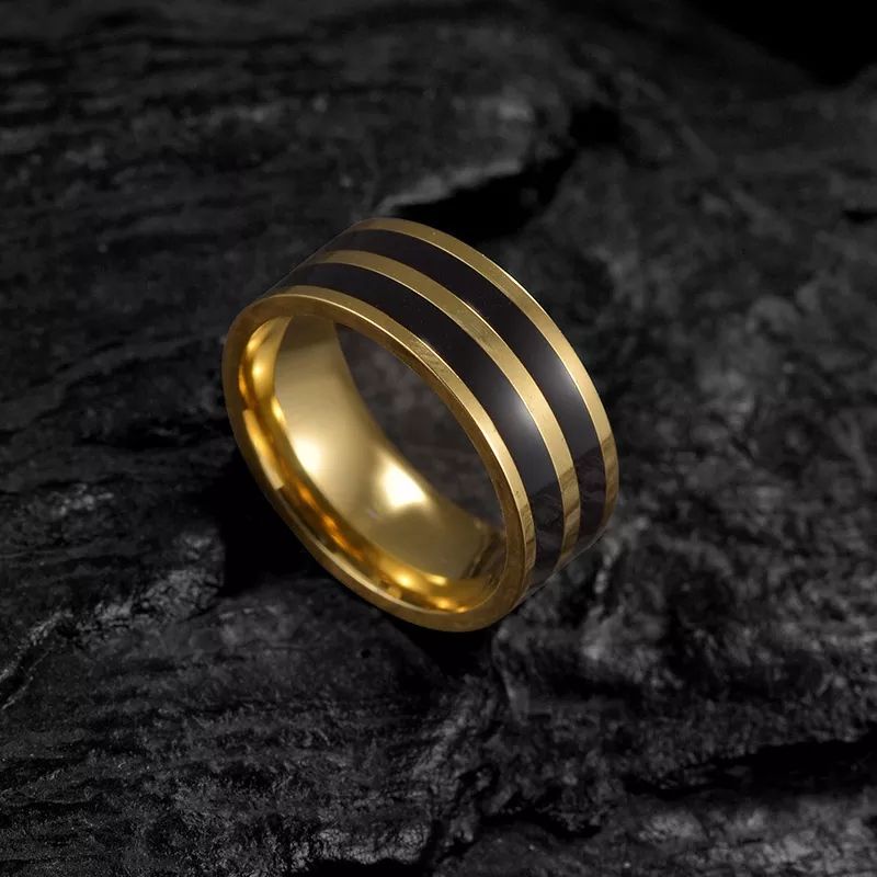 cincin titanium list gold 3 line