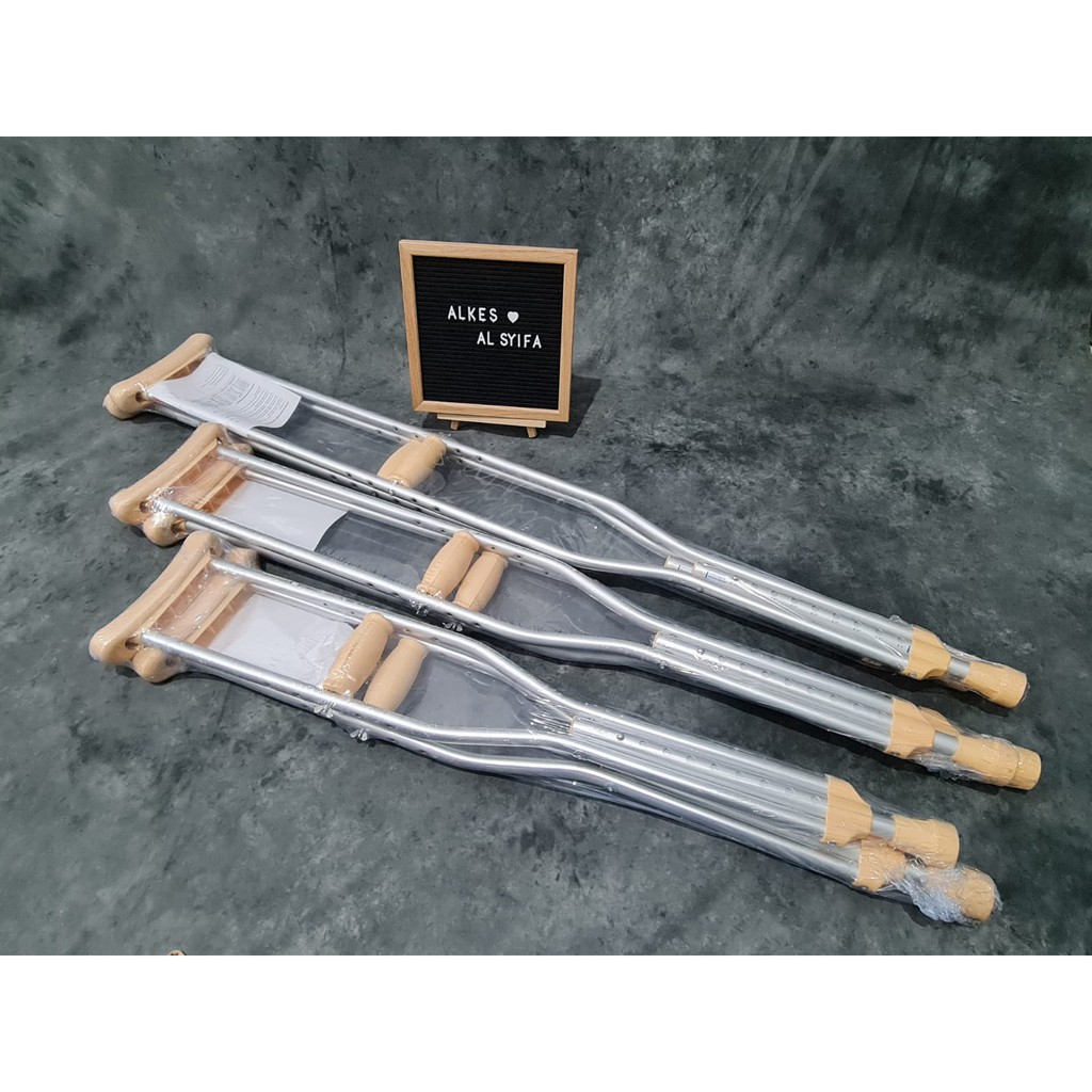 Tongkat Ketiak / Crutch / Tongkat Jalan / Tongkat Bantu Jalan (Sepasang)