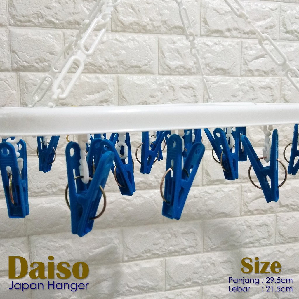 20 JEMURAN GANTUNG Balkon Hanger Baju Bayi DAISO JAPAN Isi 20 Jepit jepitan gantungan jemur