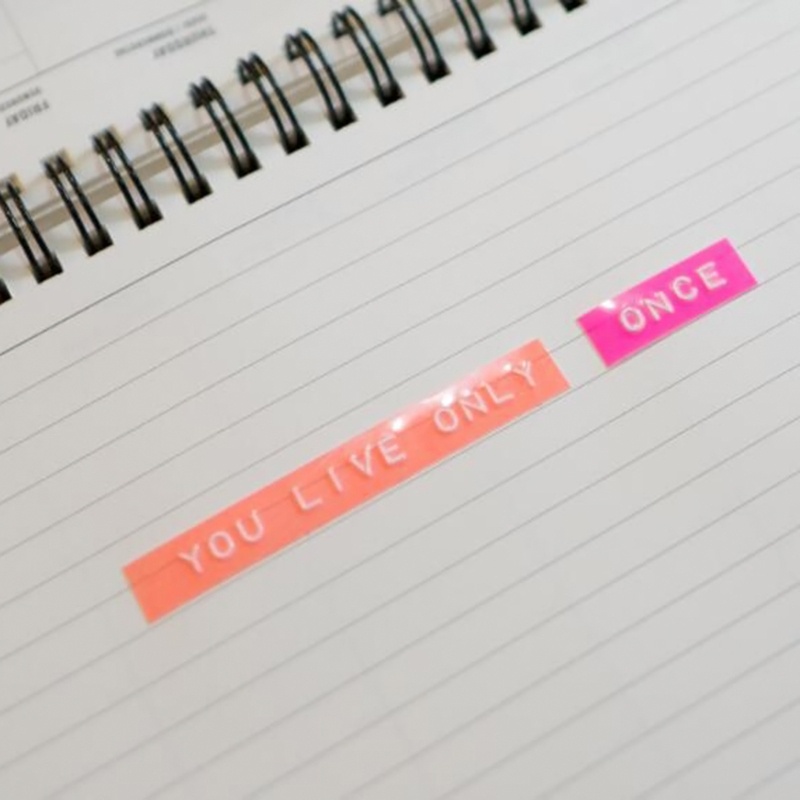 Zzz Motex E101 Tape Emboss 3D Print Manual Dengan 2 Roda Ukuran 2M / 6.6ft