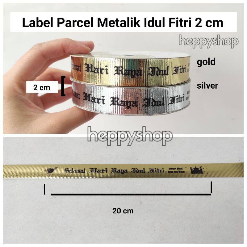 

Label Parcel Metalik Idul Fitri 2 cm, Pita Idul Fitri Metalik 2 cm