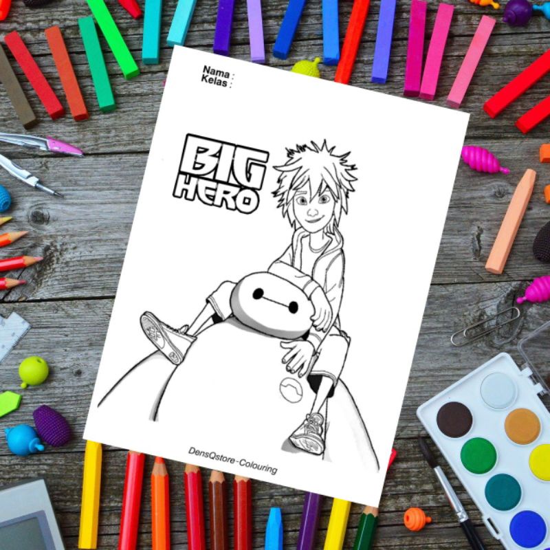 

Kertas Mewarnai Anak Tema Big Hero / Kertas Gambar (10 Lembar Gambar)