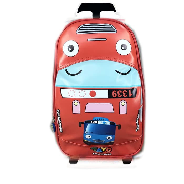 Koper Skuter Model + Tas Anak Telur Scooter Merah Trolley Anak Tk HF432  Troley Sekolah Tk Mobil Tay