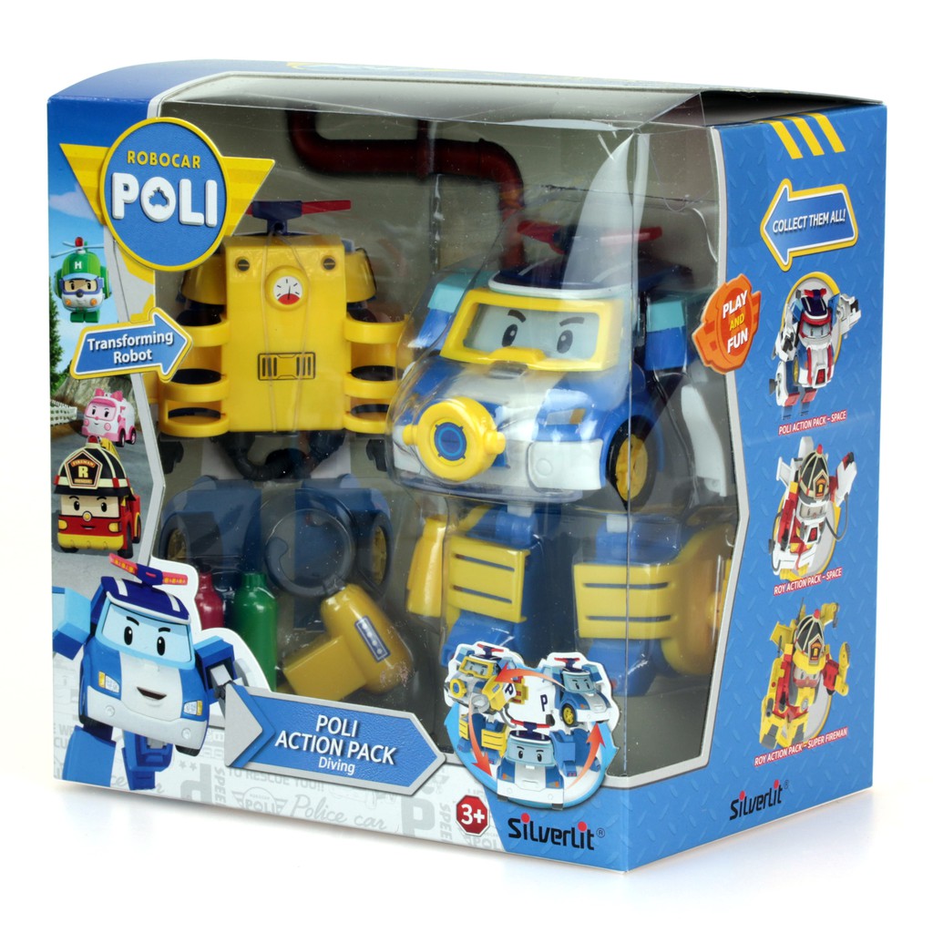 Robocar Poli 83310 Poli Action Pack Diving Mainan Anak Original