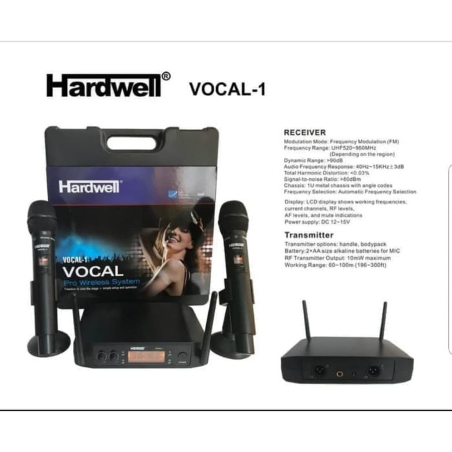 Mic Wireless Hardwell Handle Vocal 1 Hardwell Vokal 1 Hardwell Vocal1 Original