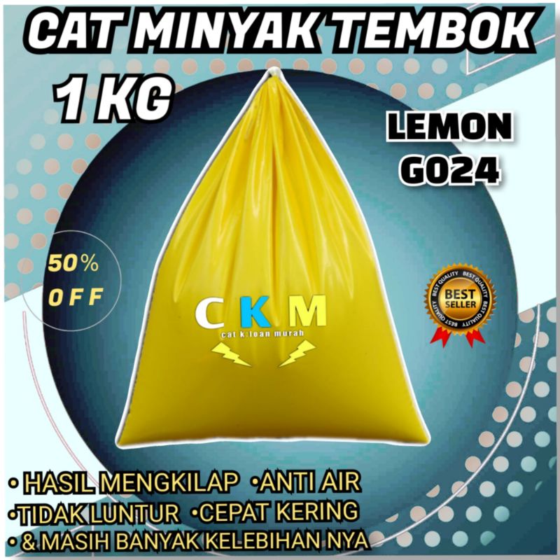 Cat minyak tembok 1 kg gratis ongkir / Cat minyak tembok mengkilap / Cat tembok anti air / Cat tembo
