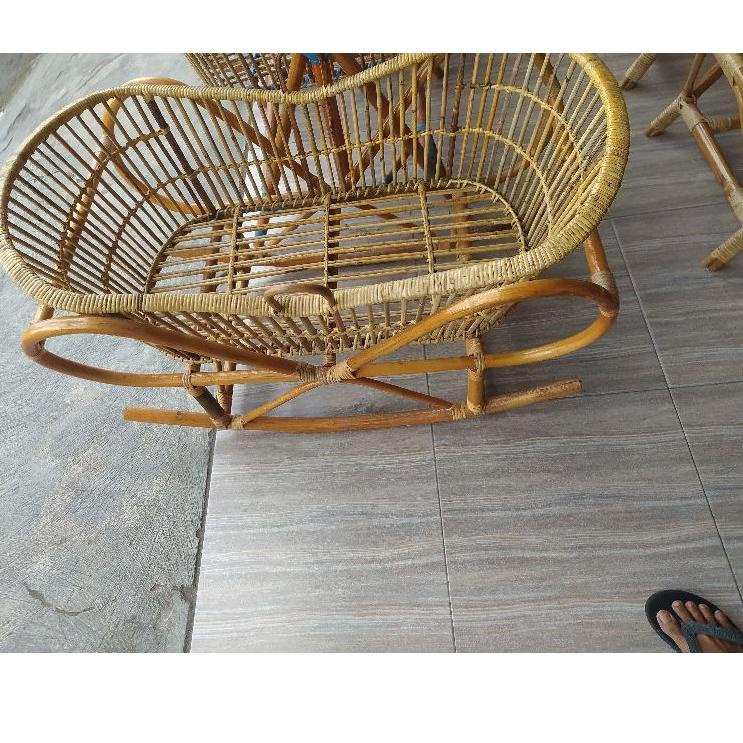 Murah Banget Ayunan Bayi Rotan Model Perahu { Free Kasur }