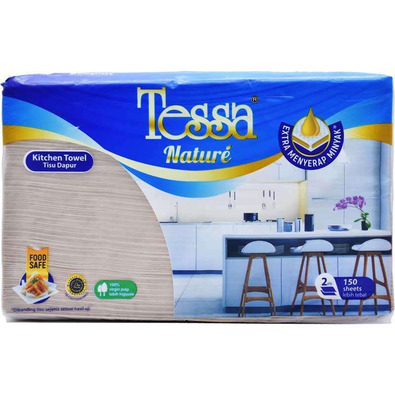 Jual Tessa Nature Unbleached Tissue Kitchen Towel Tisu Dapur 150