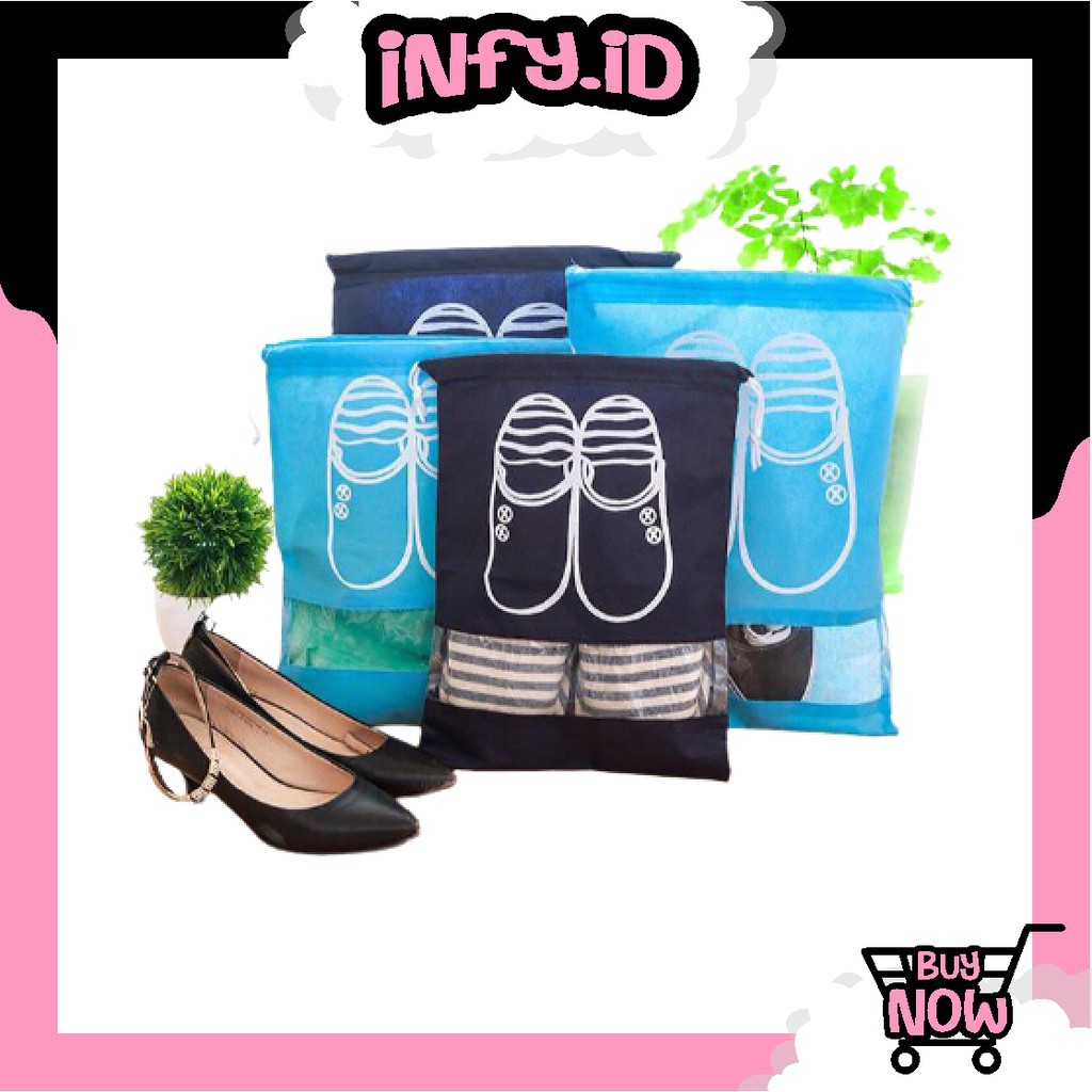 INFY - Pouch Tas Tempat Penyimpanan Sepatu Sandal Ukuran Besar Travel Organizer R030 Import Murah