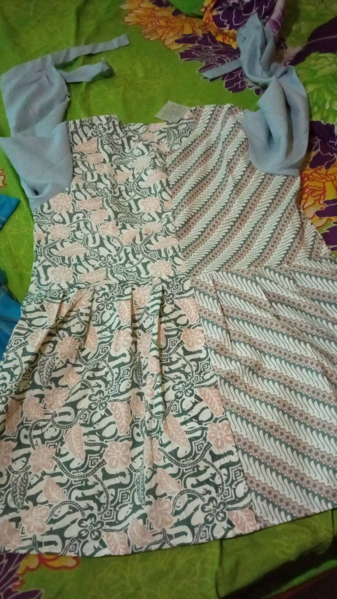 Tey-17 Batik Wanita Asj Sa Hrb026 Kenongo Kemeja Tosca Pendek