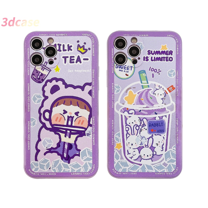 Casing Soft Tpu Case Xiaomi Redmi POCO C3 X3 NFC X3 PRO M3 Redmi 9 9C NFC 9A 9i 9T 9AT 9 PRO Power 10X POCO M2 PRO Redmi Note 9 8 10 10S 9 PRO MAX 9S A16 A7 A5S A15 VIVO Y12 Y20 New Style Milk tea Pattern Phone Cover