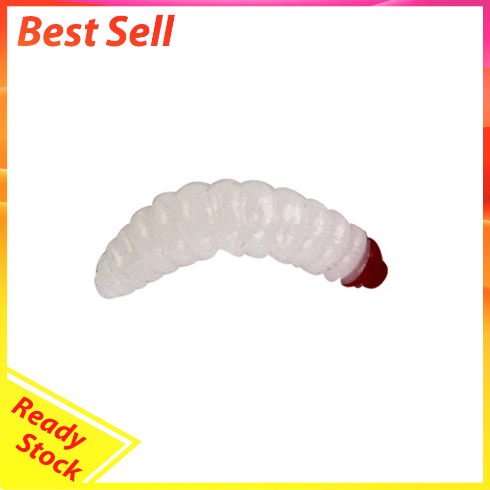 50pcs Fishing Worm Maggot Soft Bait Floating Bionic Jigging Wobblers Lures