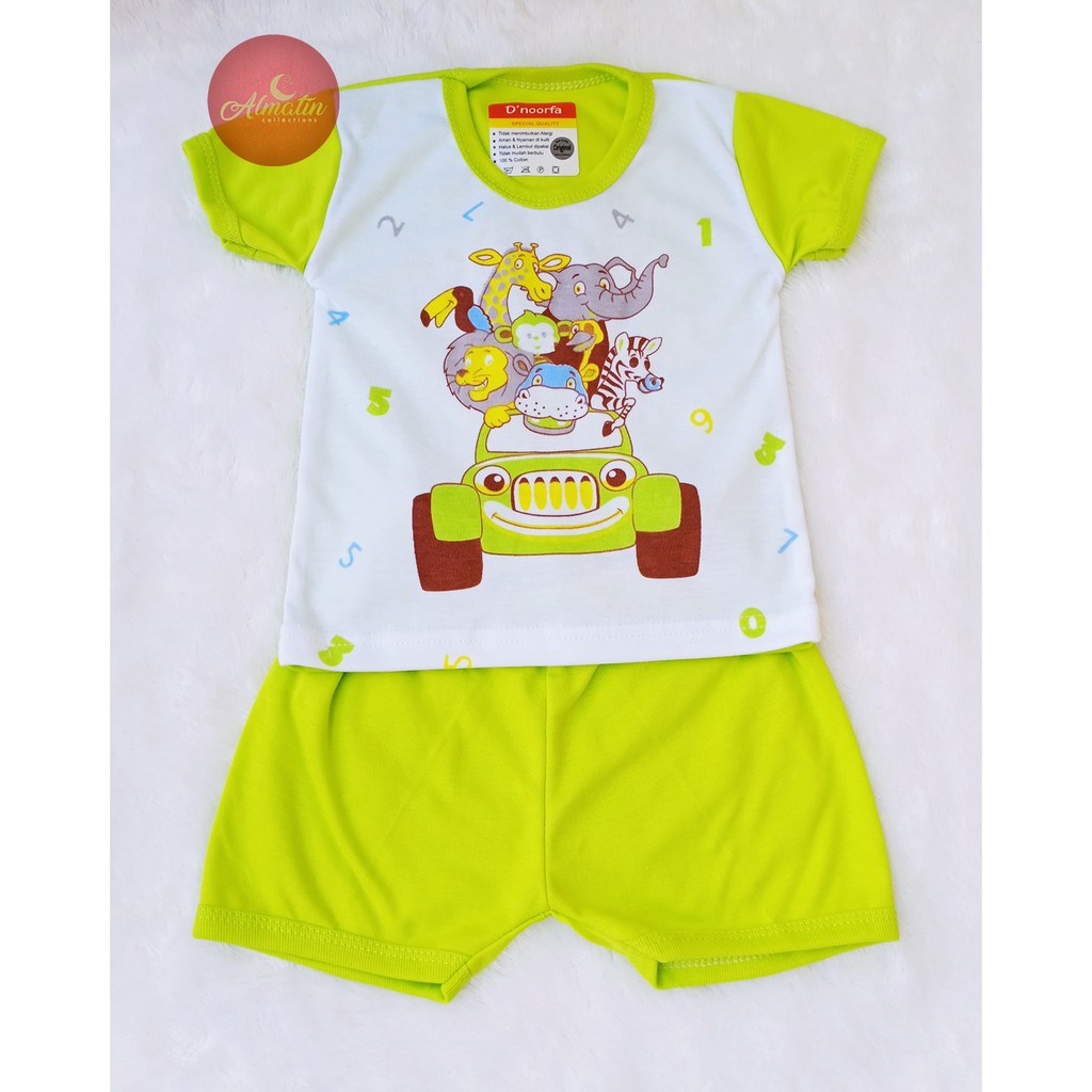 COD Setelan Baju Bayi  Lengan Pendek / 3 Stel Kaos Oblong Anak / Baju Bayi Harian