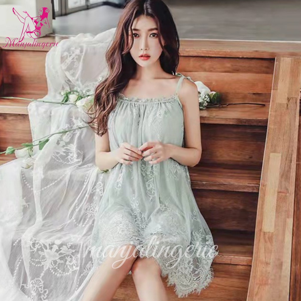 Manjalingerie - Baju Tidur dewasa  dress wanita dewasa 1016-HIJAU