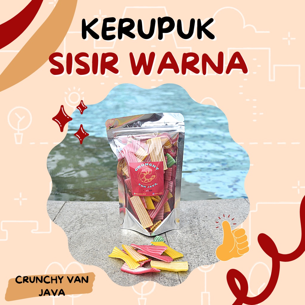 

KERUPUK SISIR WARNA/ KERUPUK SEBLAK MENTAH by CRUNCHY VAN JAVA