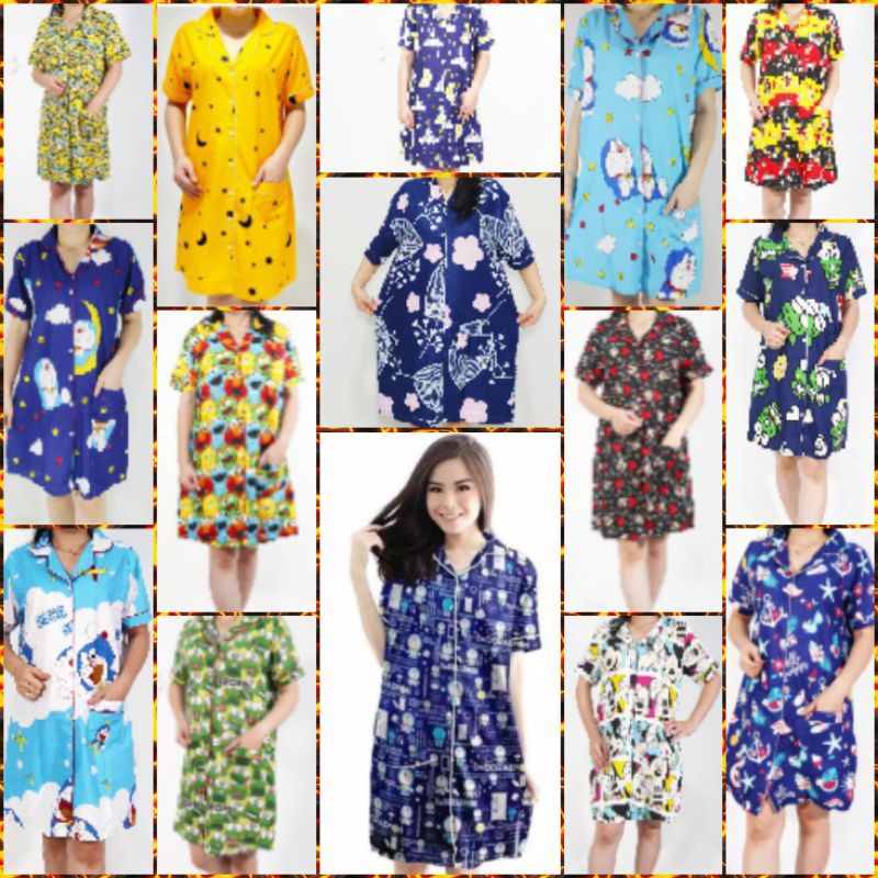 DASTER WANITA DEWASA  ALL SIZE MOTIF KARAKTER CEWEK KATUN JEPANG