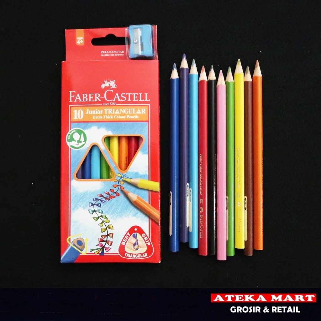 

FABER CASTELL 10 JUNIOR TRIANGULAR PENSIL WARNA