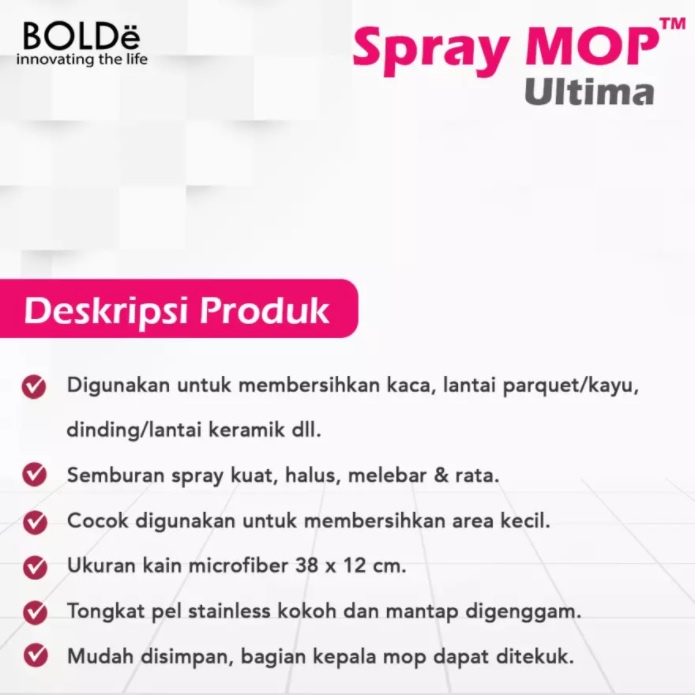 Alat Pel Lantai BOLDe Spray Mop Ultima