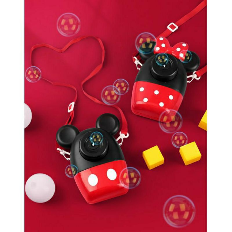 camera bubble disney mickey minnie gelembung sabun tembakan bubble gatling