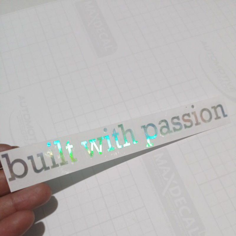 STICKER BUILT WITH PASSION CUTTING