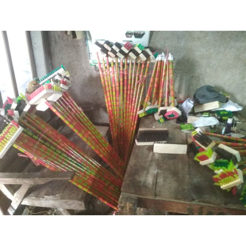 sikat panjang kayu, senar