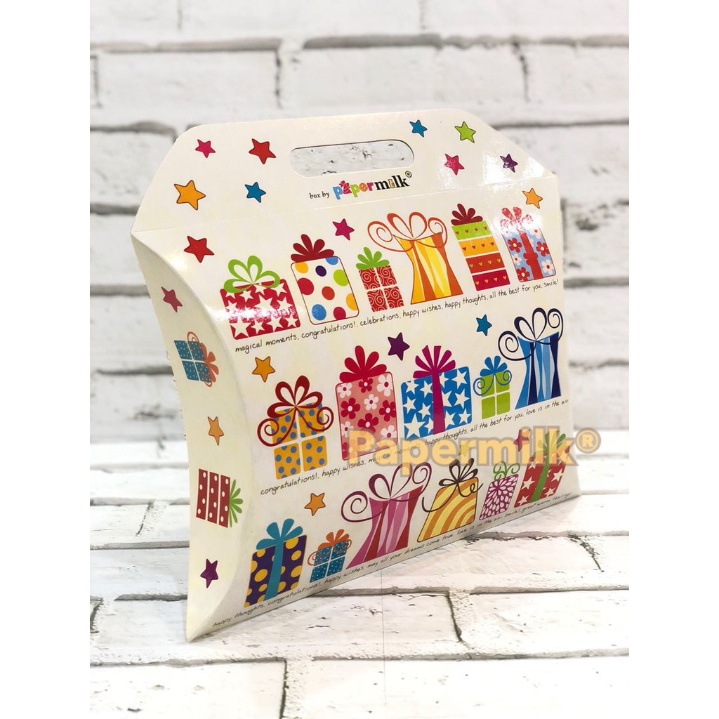 

Pillow Box By Papermilk ® , PBX 26.20.6 (Size : 26 x 20 x 6 CM)