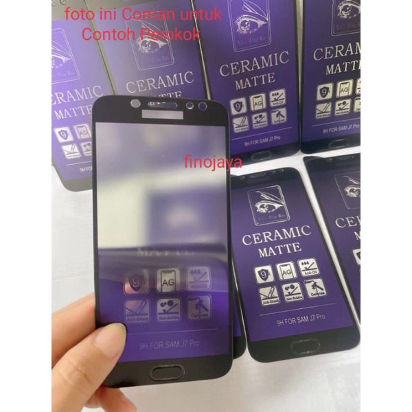 TG Tempered Glass Ceramic Realme C30 Anti Gores Matte Blue Ray Full Layar