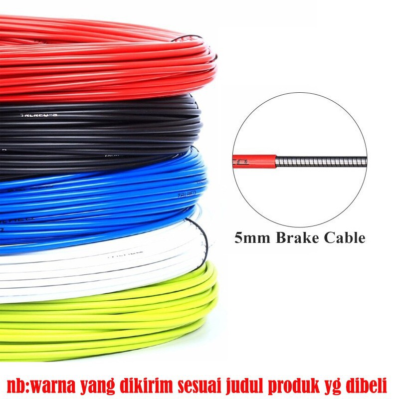 Trlreq Kabel Luar Rem Mekanik Sepeda 1M Outer Brake Cable Hose Putih