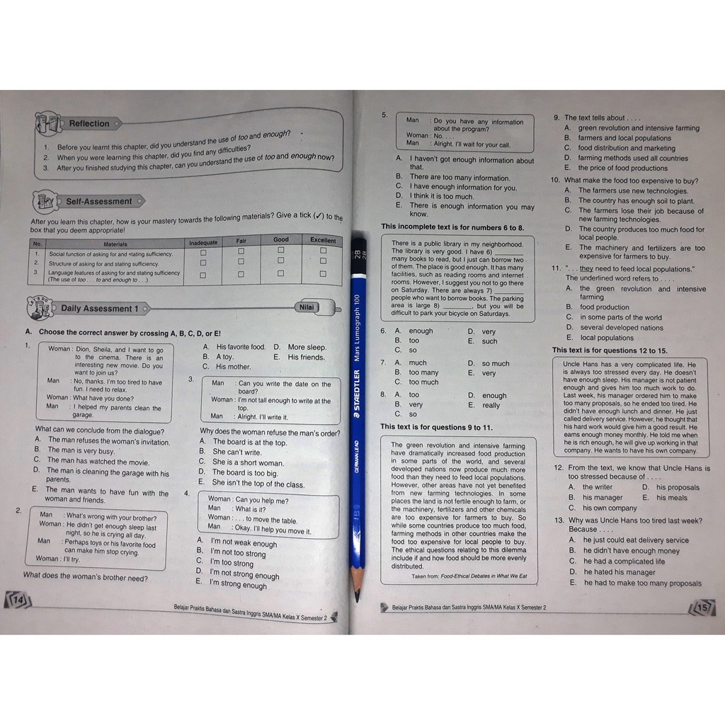 View Kunci Jawaban Bahasa Dan Sastra Inggris Kelas 10 Semester 1 PNG