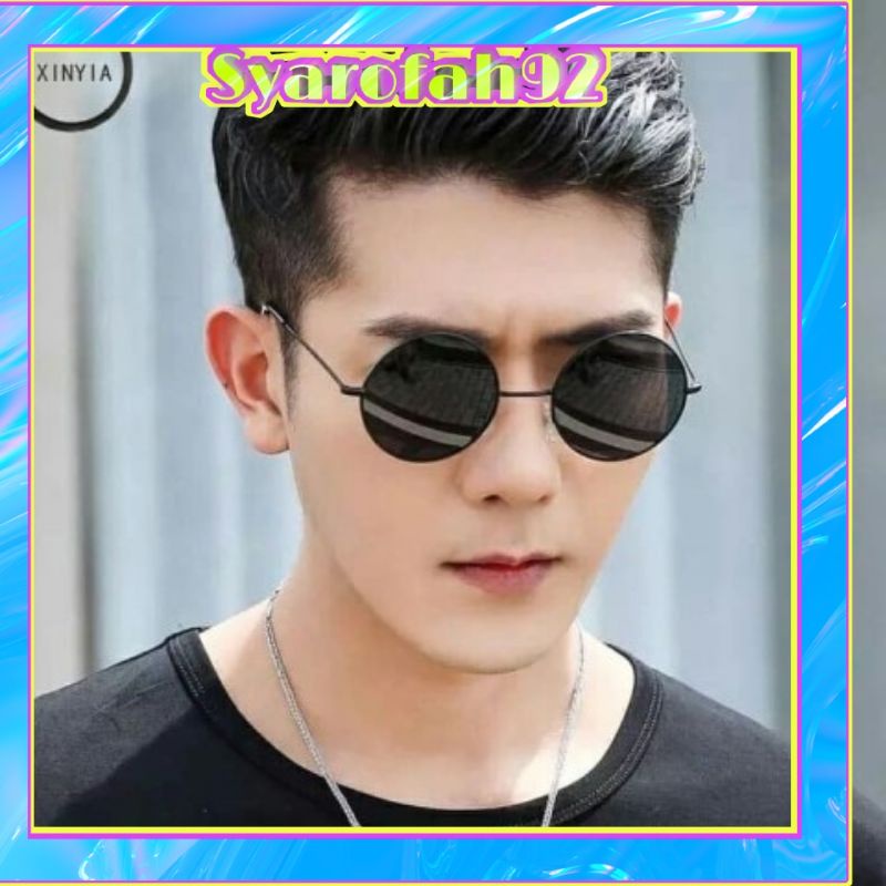 (SYA92) Kacamata BOBOHO // Kacamata Bulat Hitam