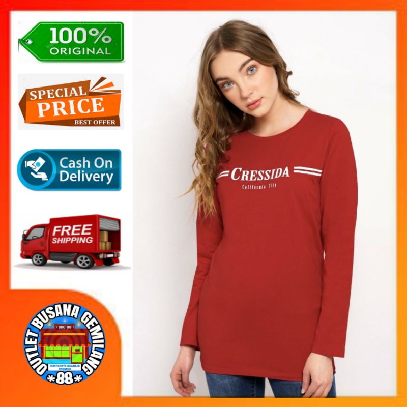 Cressida original Kaos cewek Kaos cewek lengan panjang Cresida Baju kaos cewek Cressida LYBDL.CB089M