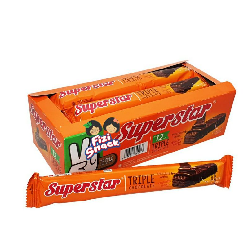 

Superstar Triple Choco Wafer - Netto 12 pcs x 18gr