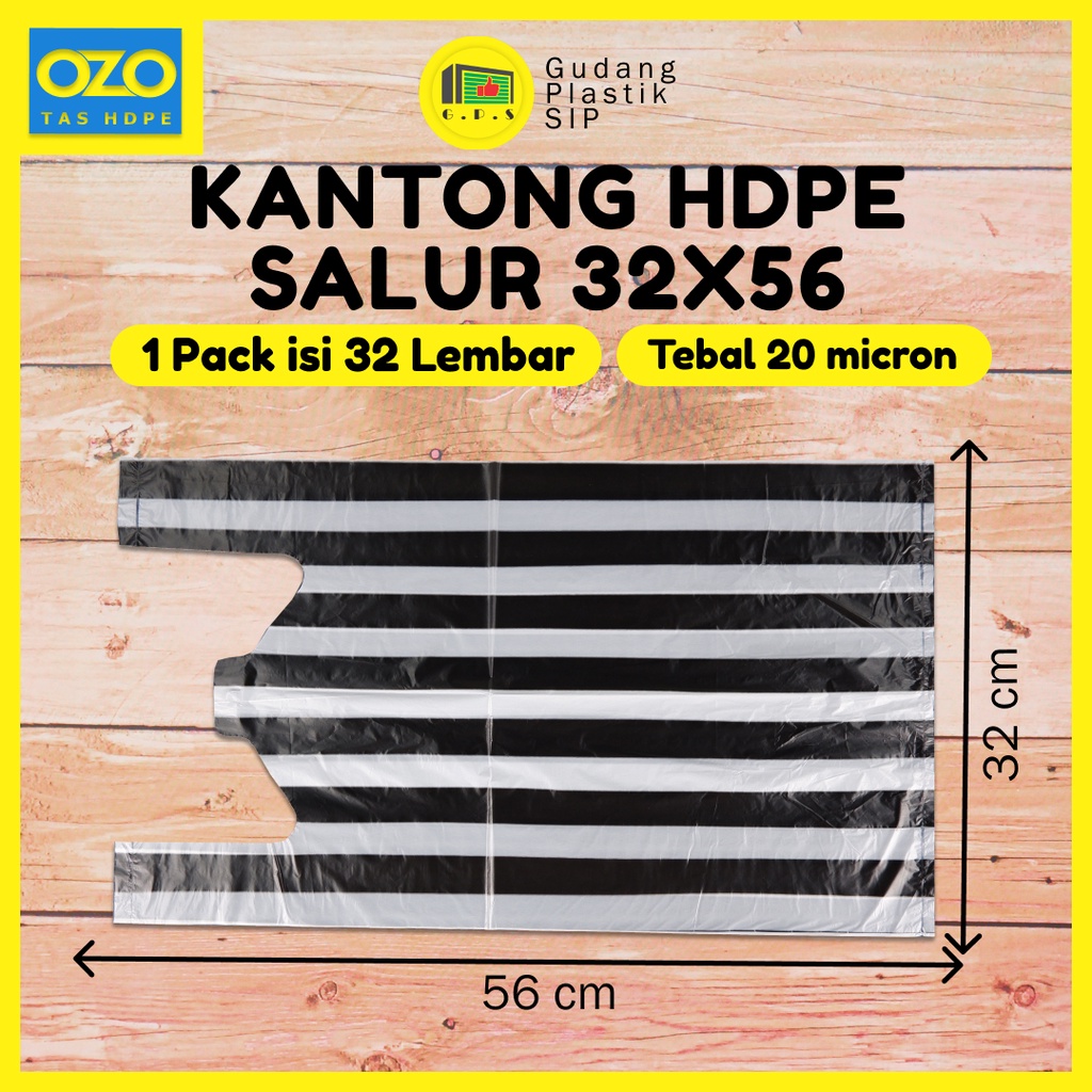 Kantong Plastik Kresek Salur Tebal UK 32x56 HDPE