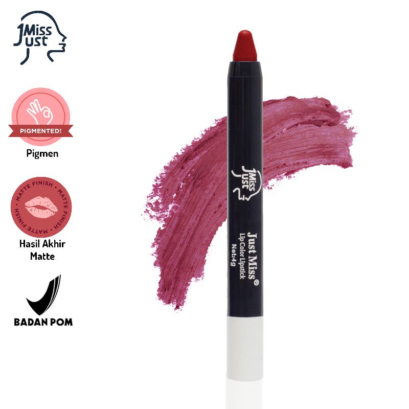 Just Miss Lipstik Matte Netto 2.5G Lipstik Pigmented Perona Bibir Lip Color Colour BPOM JUS-E02-J-13