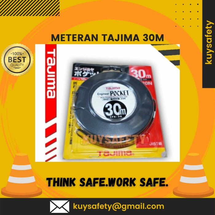 

Meteran Tajima 30m / 100feet Besi Polyester
