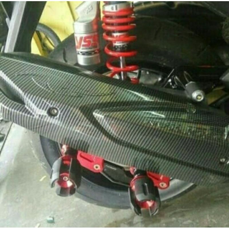 Cover tutup knalpot Aerox 155 vva carbon Nemo