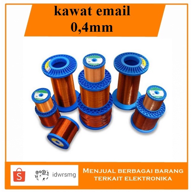 kawat email tembaga diameter 0.4mm 0,4mm 0,4 mm 0.4 mm harga permeter
