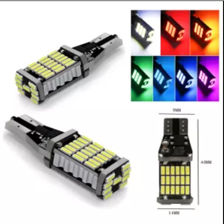 WARNA LENGKAP LAMPU LED MUNDUR T15 T10 W16W CANBUS 45 LED SUPER BRIGHT ERROR FREE