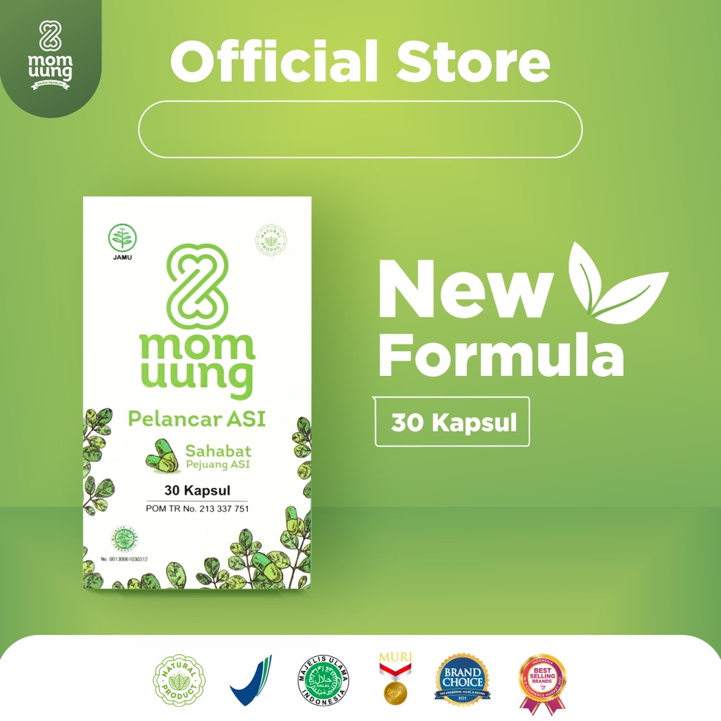 MOM UUNG NEW FORMULA ASI BOOSTER 30 KAPSUL / PELANCAR ASI [BEST SELLER]