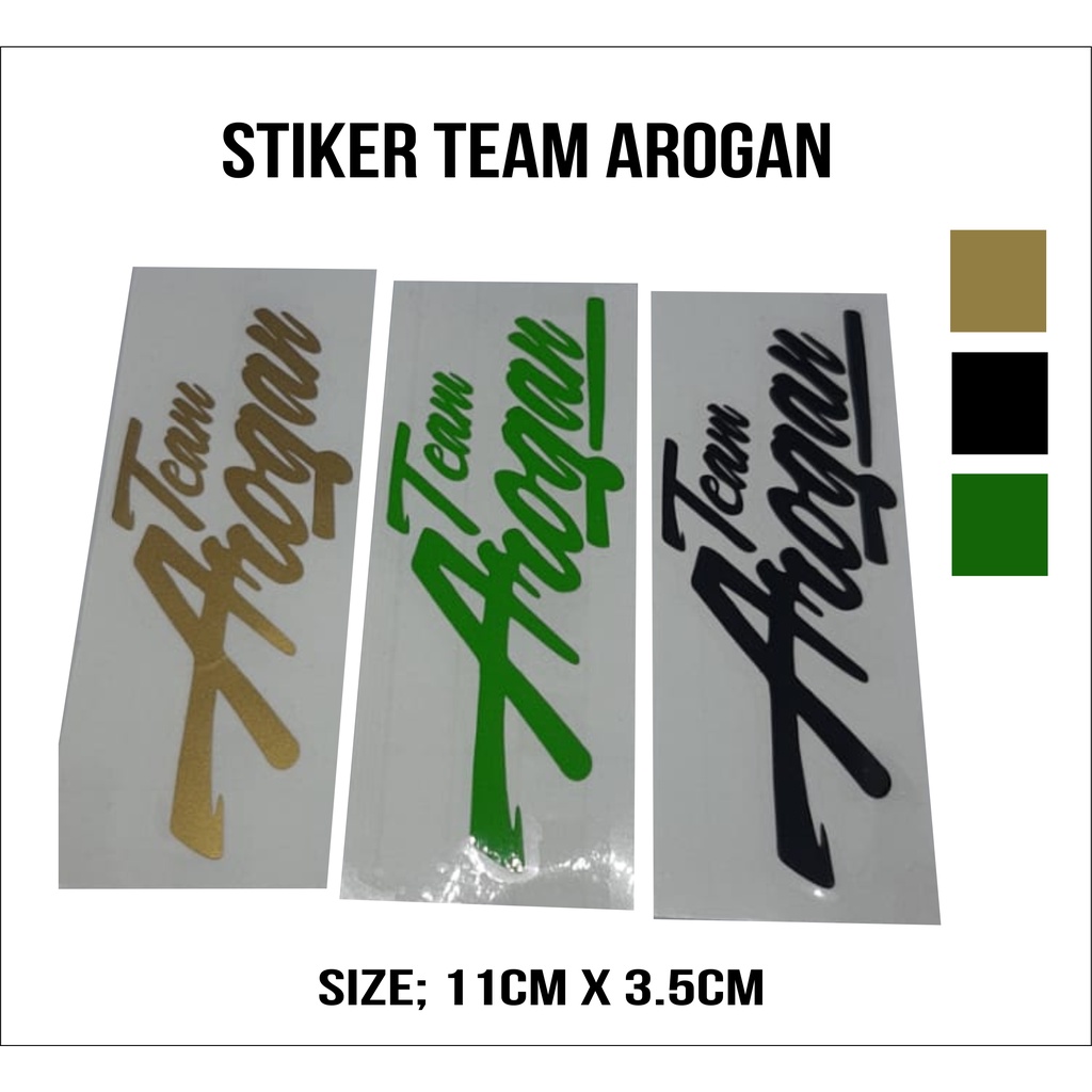 STIKER TEAM AROGAN