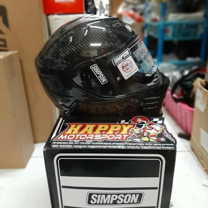 Helm Fullface Classic Simpson Venom Carbon