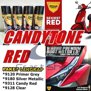 Jual Paket Lengkap Cat Pilox Diton Premium Candy Tone Red Ml Warna Kendy Merah Sepeda